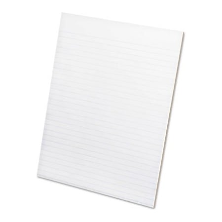 Ampad Corporation Ampad Glue Top Narrow Rule Pads, 8-1/2" x 11", White, 50 Sheets, 12/Pack 21118